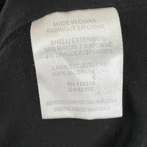 HELMUT LANG Black Asymmetric Zip Moto Jacket Sweatshirt Shawl Collar Pockets M - Picture 7 of 8